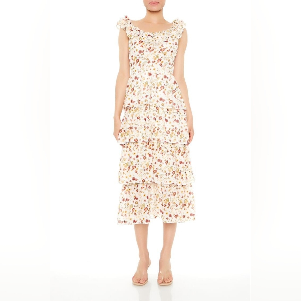 Chic Floral Tiered Dress